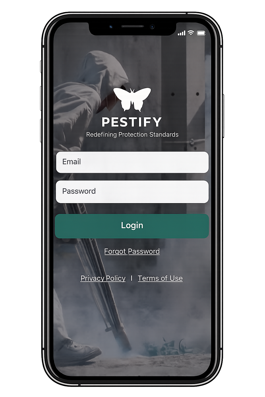 Pestify app screen